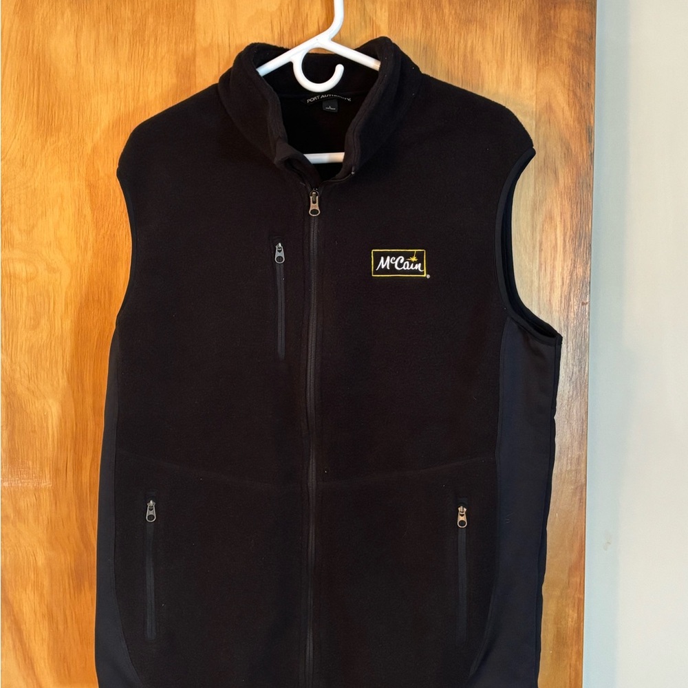 Port Authority McCain Black Fleece Vest Size Large